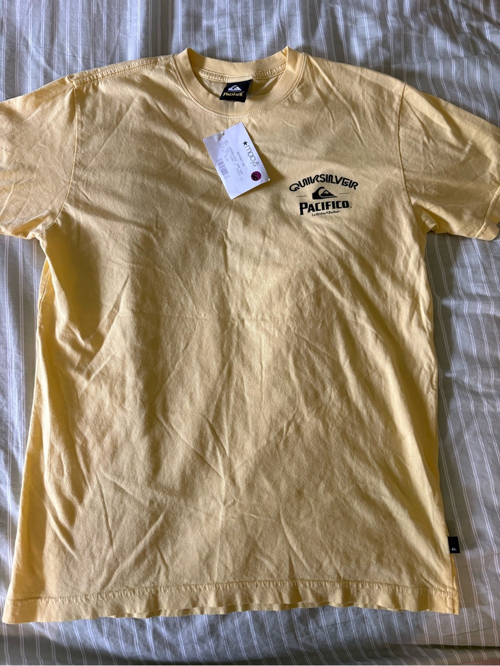 Unisex Quicksilver Pacifico Butter Yellow Shirt